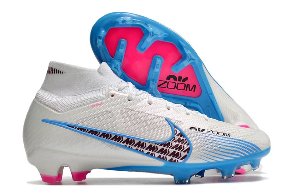 Nike Air Zoom Mercurial Superfly IX Elite FG - blanc bleu